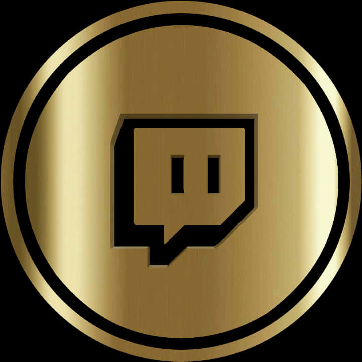 Golden Twitch Logo PNG image