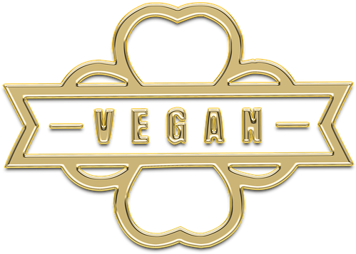 Golden Vegan Sign Graphic PNG image