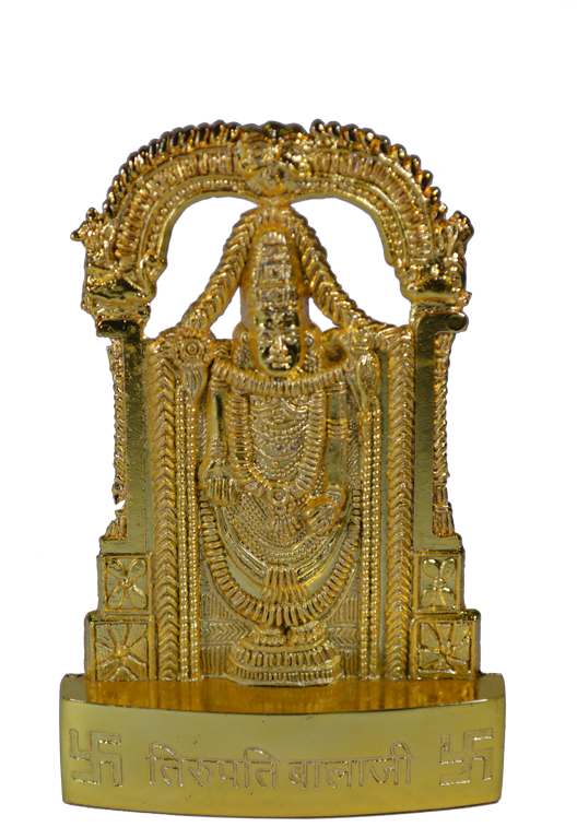 Golden Venkateswara Statue PNG image