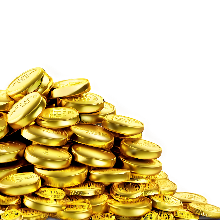 Golden Wealth Pile Png 06272024 PNG image