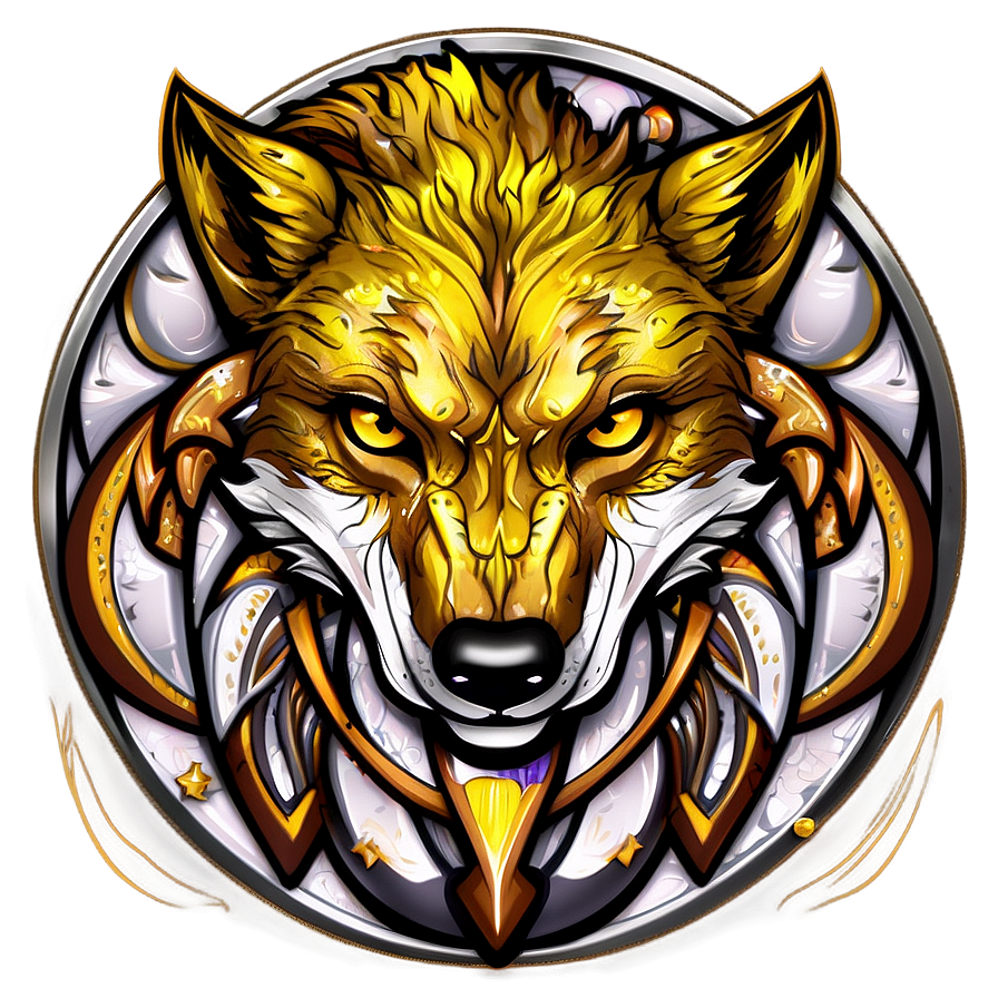 Golden Wolf Emblem Png Ggy PNG image