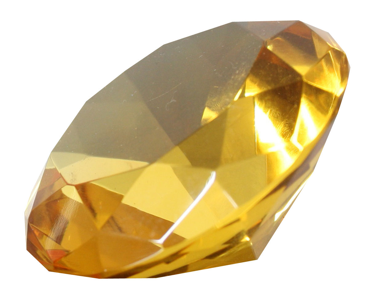 Golden Yellow Gemstone Cut PNG image