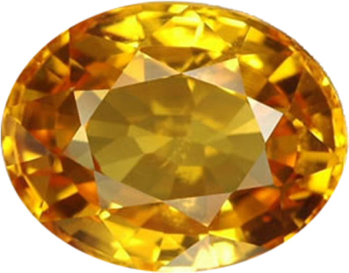 Golden Yellow Gemstone Faceted Cut PNG image
