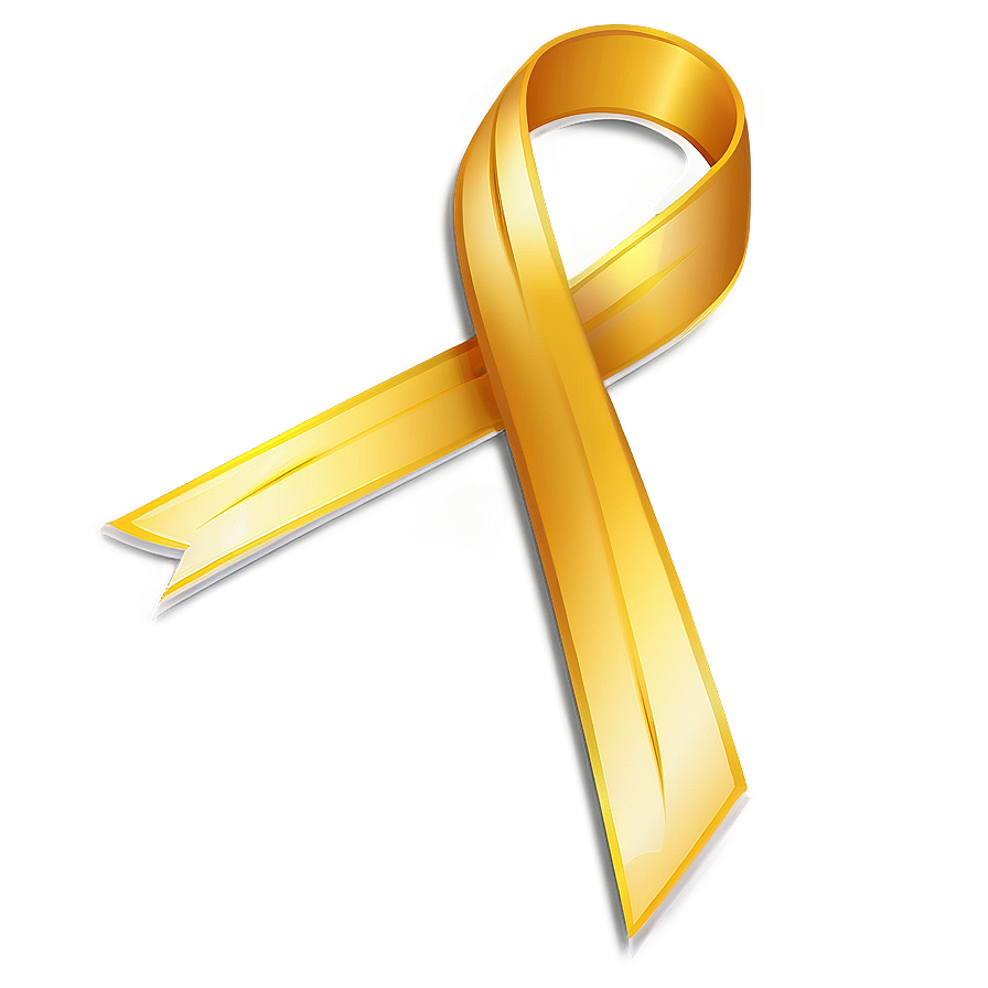 Golden Yellow Ribbon Clipart Png 06262024 PNG image