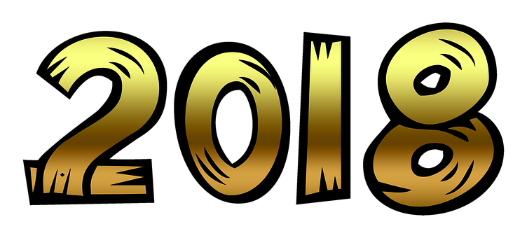 Golden2018 New Year Design PNG image