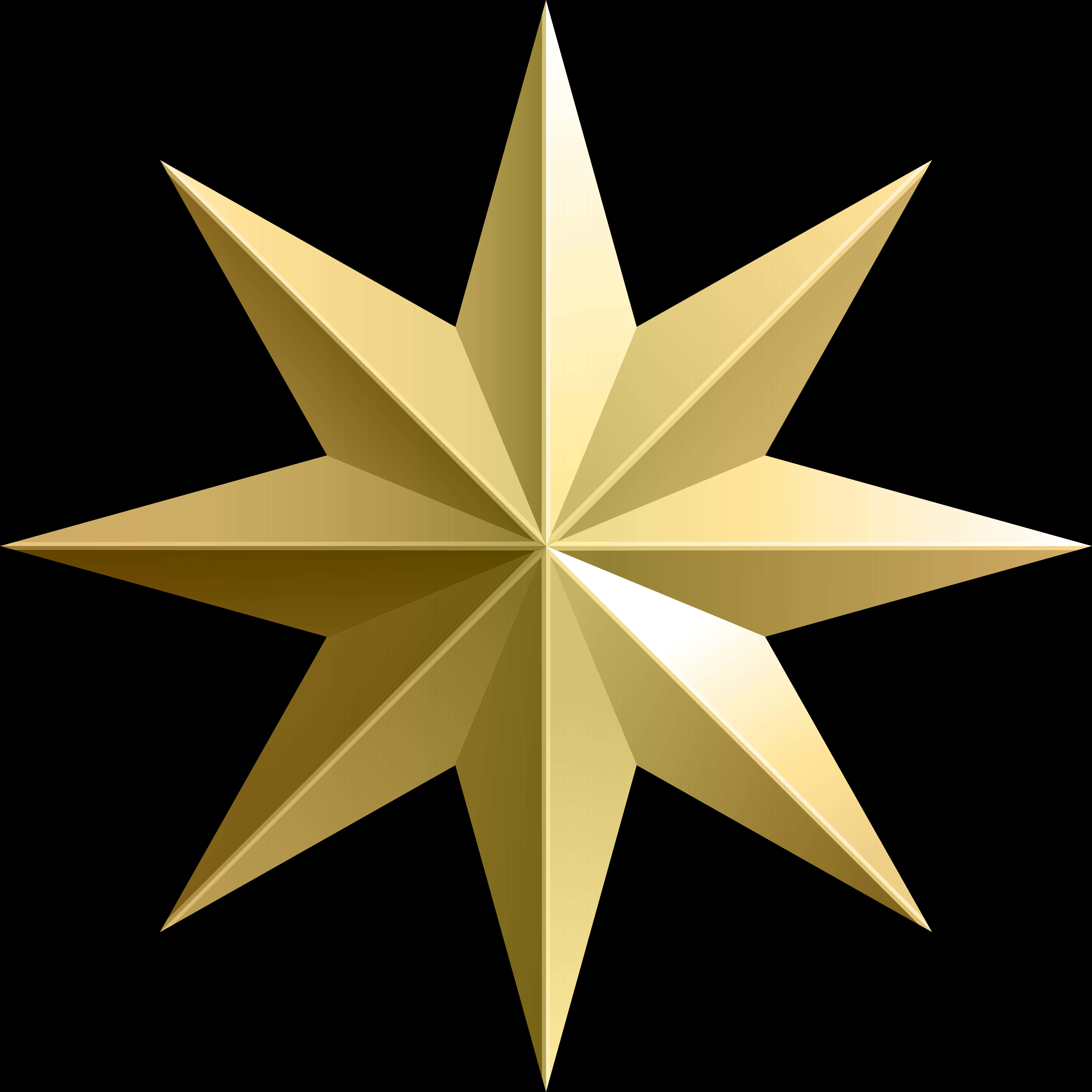Golden3 D Star Graphic PNG image