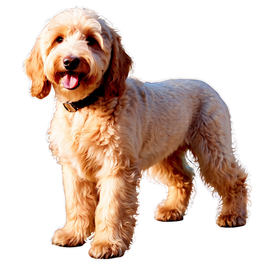 Goldendoodle At Sunset Png 54 PNG image