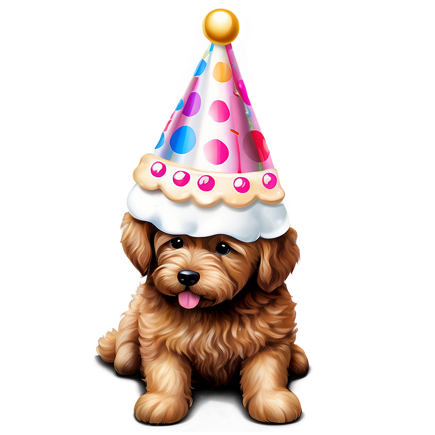 Goldendoodle Birthday Party Png 06262024 PNG image