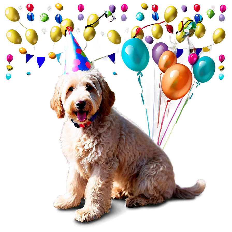 Goldendoodle Birthday Party Png Tyo PNG image