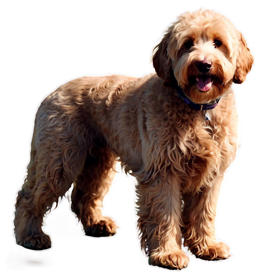 Goldendoodle In The Park Png 2 PNG image