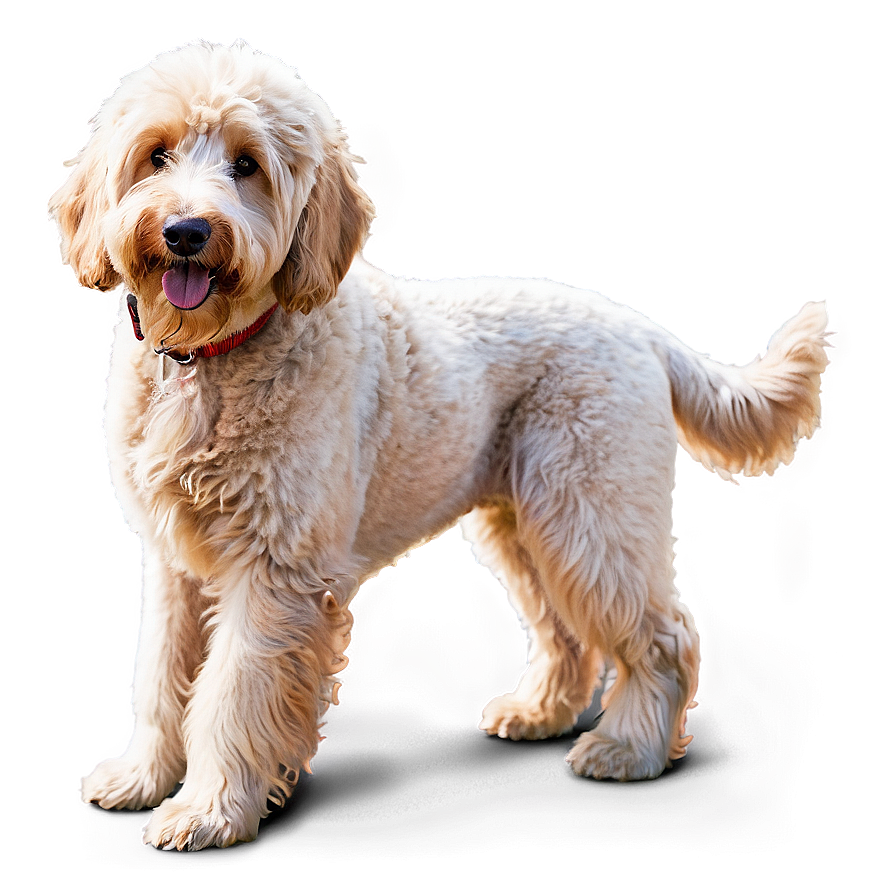 Goldendoodle On A Walk Png 06262024 PNG image