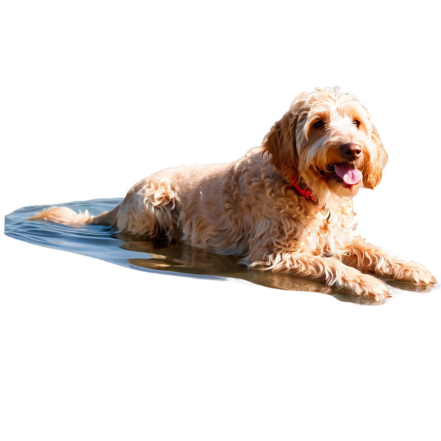 Goldendoodle Swimming Png Fkx PNG image