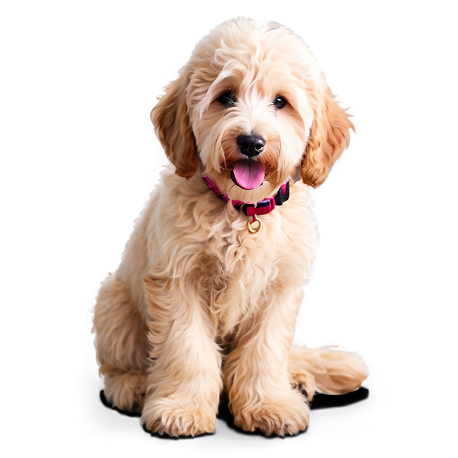 Goldendoodle With Flowers Png Lby PNG image