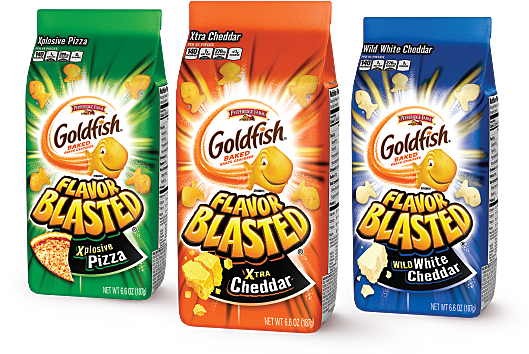 Goldfish Flavor Blasted Varieties PNG image