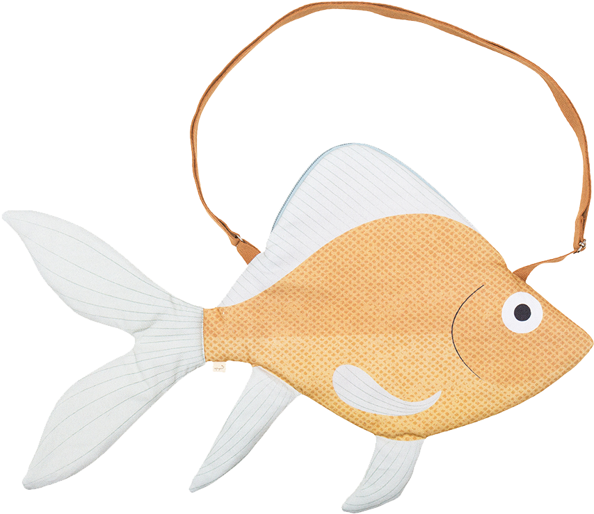 Goldfish Shaped Handbag Illustration PNG image