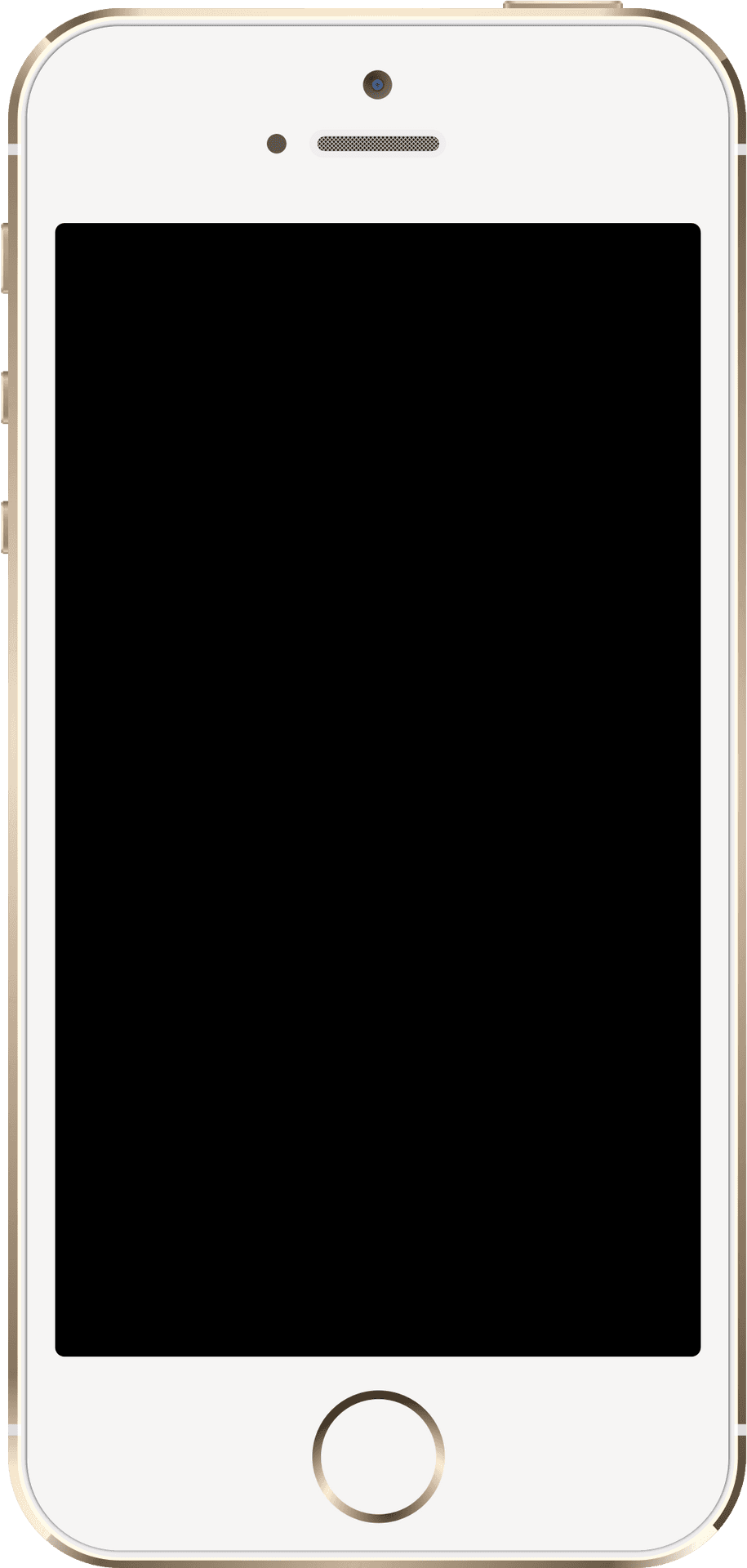 Goldi Phonewith Blank Screen PNG image
