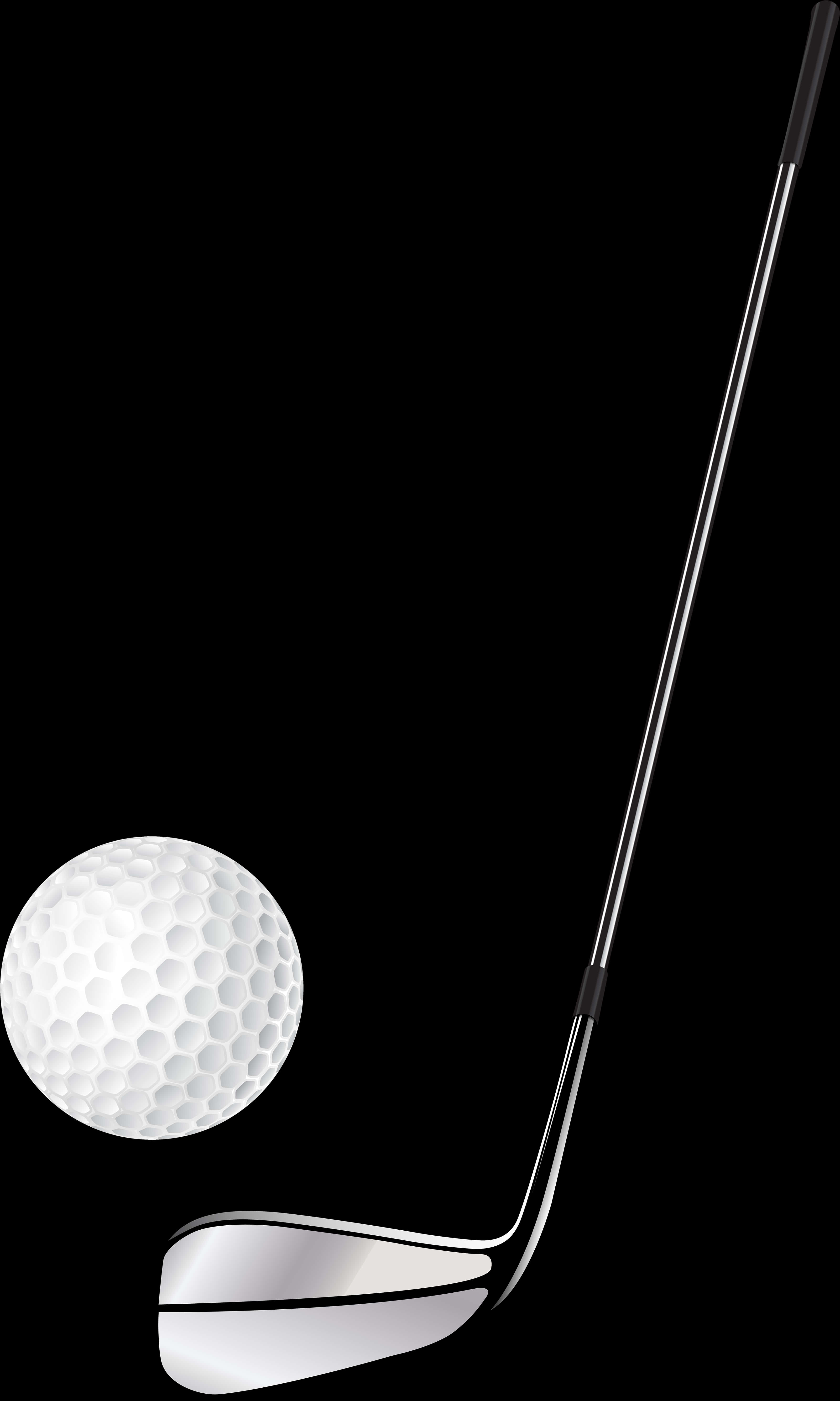 Golf Balland Clubon Black PNG image