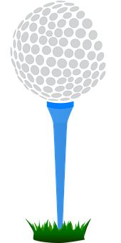 Golf Ballon Tee Vector PNG image