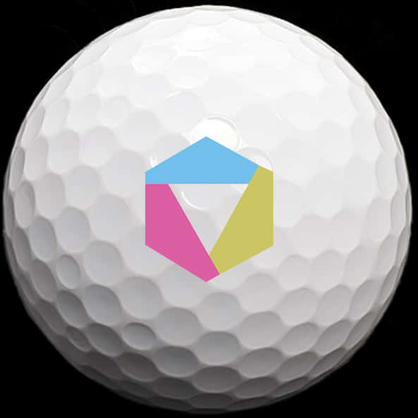 Golf Ballwith Logo Overlay PNG image