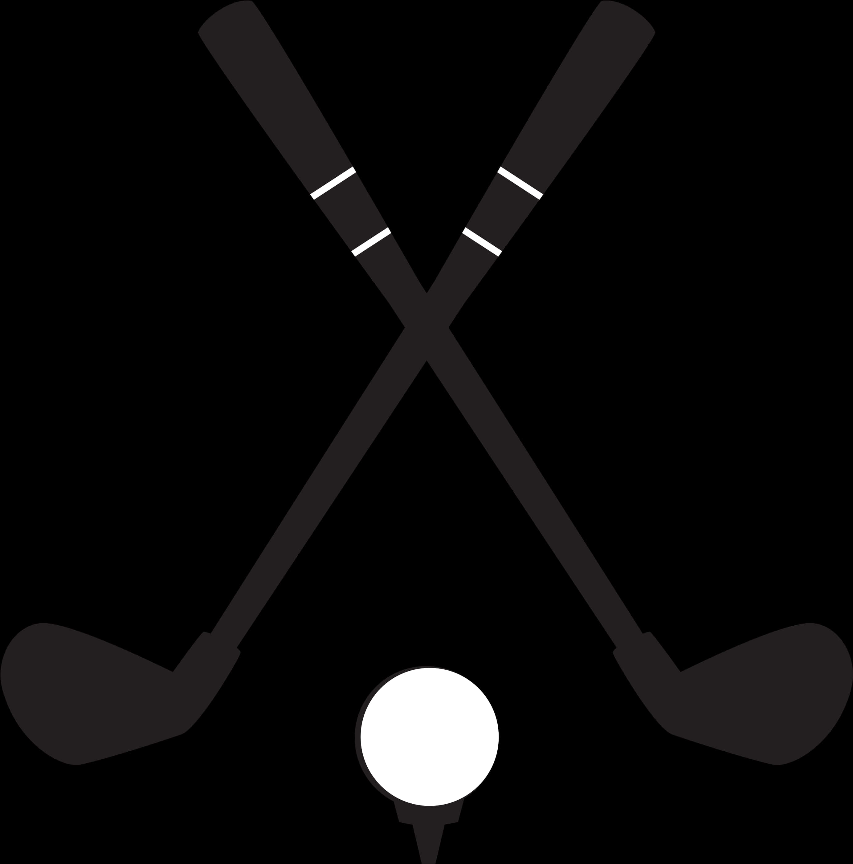 Golf Clubsand Ball Icon PNG image