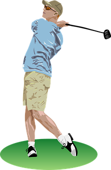 Golfer Swing Illustration PNG image