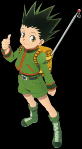 Gon Freecss Thumbs Up PNG image