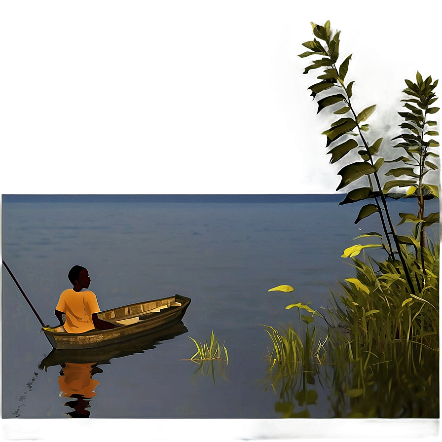 Gone Fishing In Golden Hour Png 06282024 PNG image