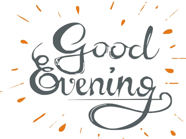 Good Evening Calligraphy PNG image