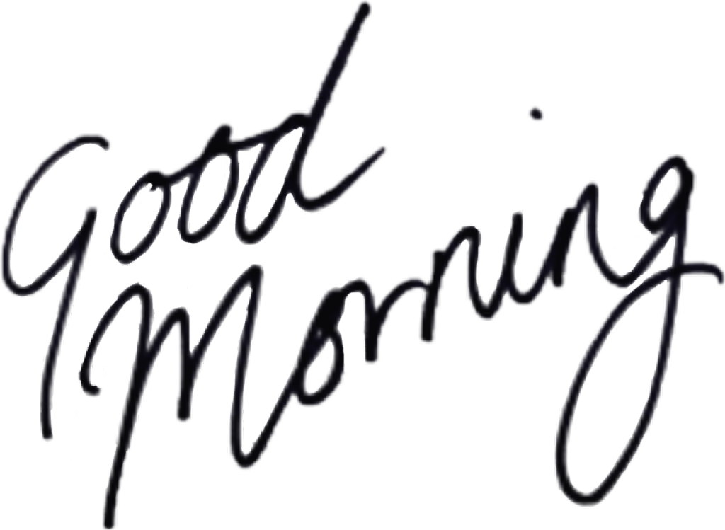 Good Morning Calligraphy PNG image