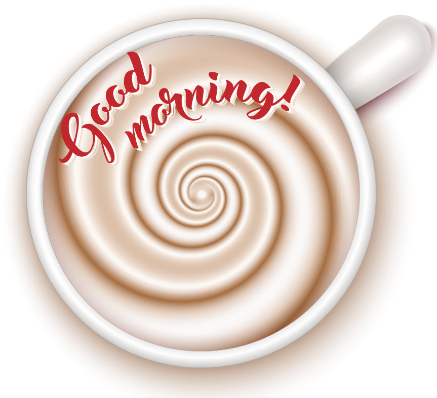 Good Morning Coffee Cup PNG image