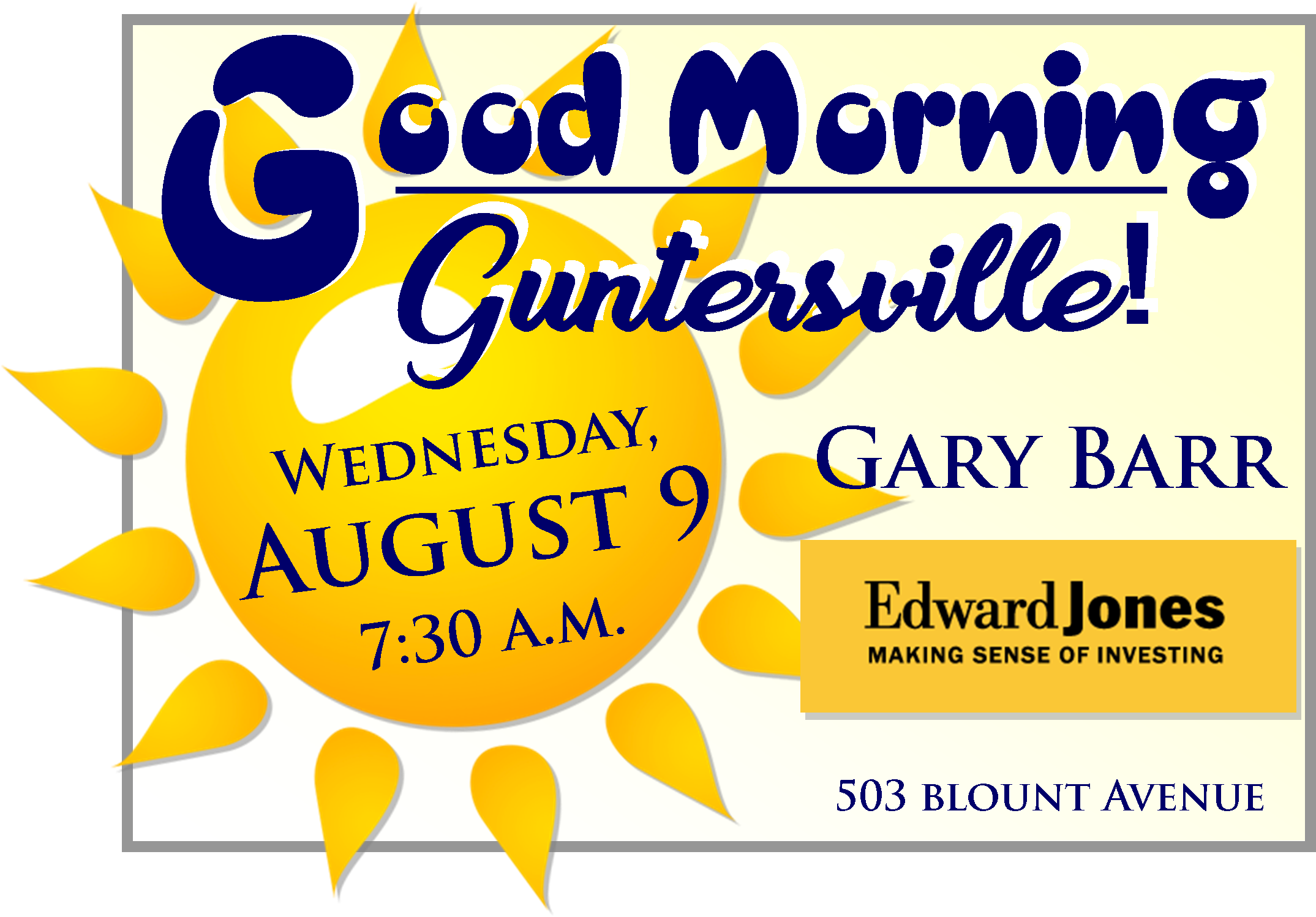 Good Morning Guntersville Event Poster PNG image