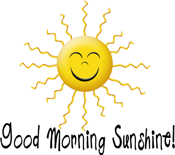 Good Morning Sunshine Greeting PNG image