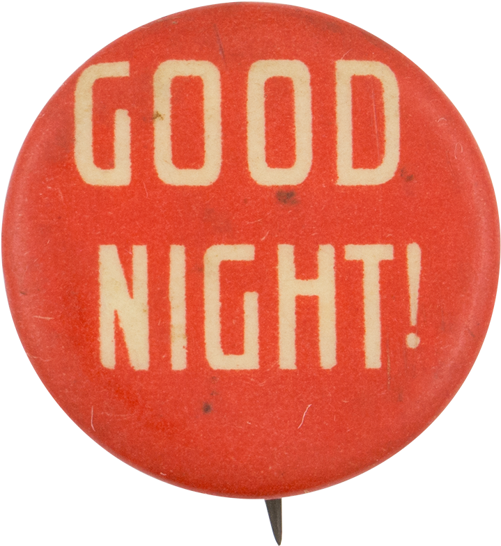 Good Night Button Pin PNG image