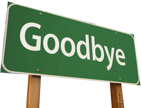 Goodbye Road Sign PNG image