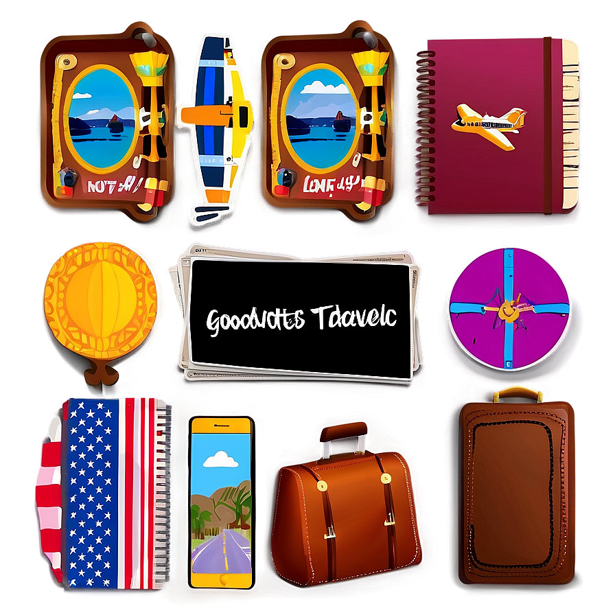 Goodnotes Travel Stickers Png Rtv37 PNG image