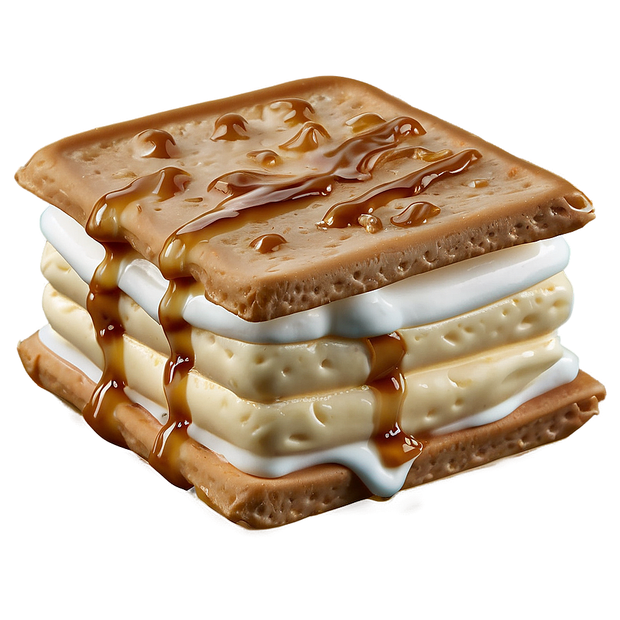 Gooey Caramel Ice Cream Sandwich Png Qmj96 PNG image