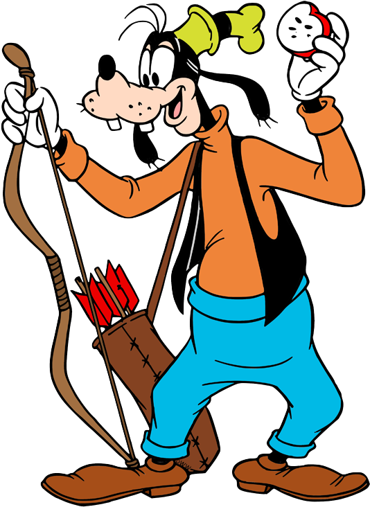 Goofy Archer Cartoon Character PNG image