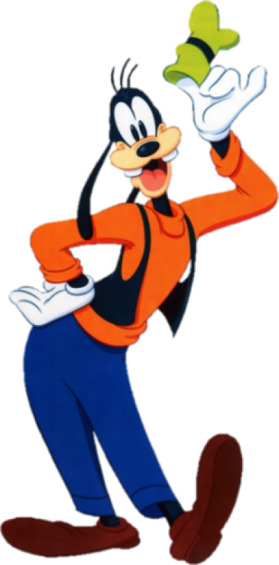 Goofy Character Waving Friendly PNG image