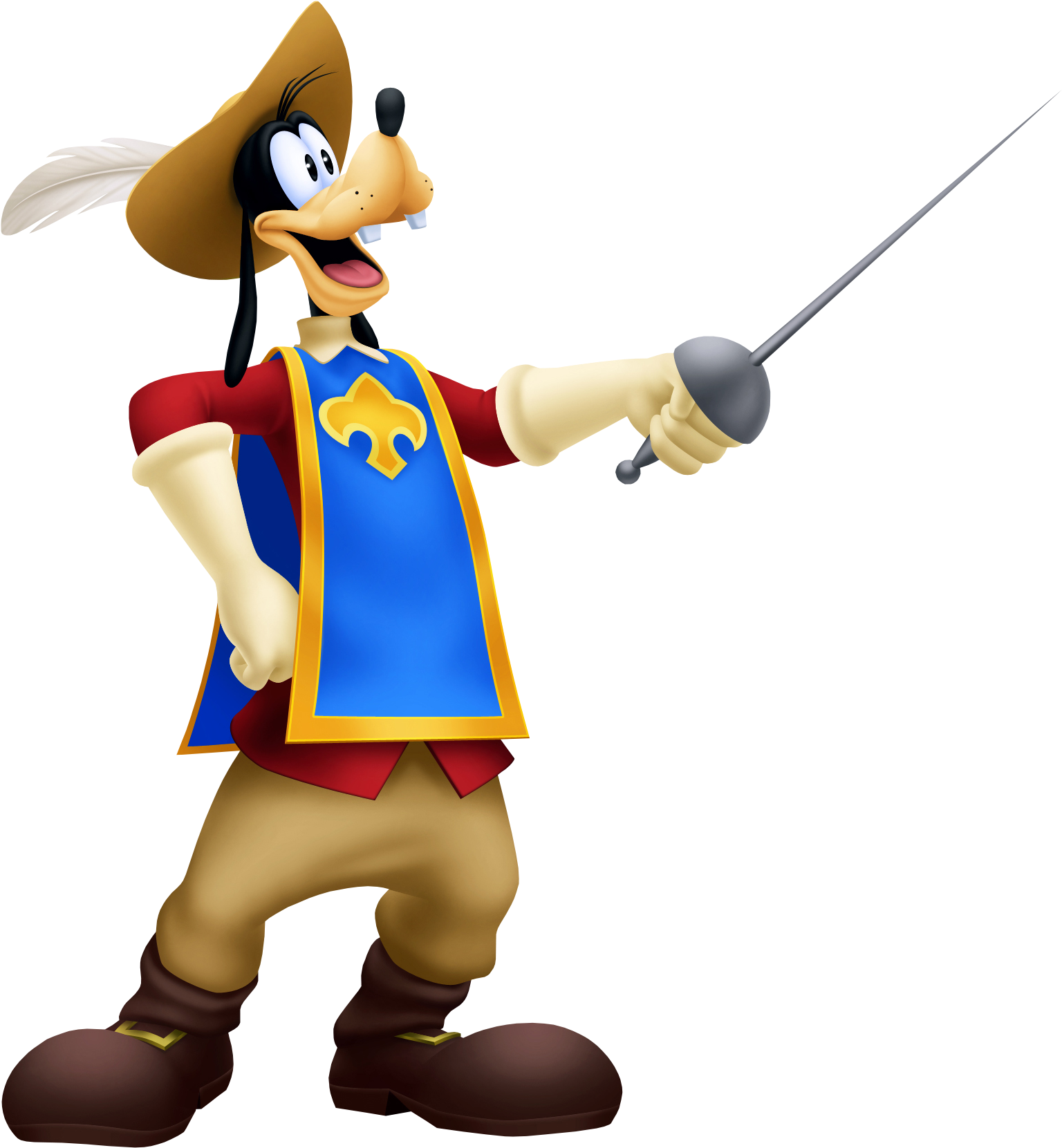 Goofy Musketeerwith Sword.png PNG image