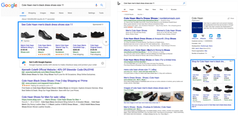 Google Ads Cole Haan Mens Dress Shoes Comparison PNG image