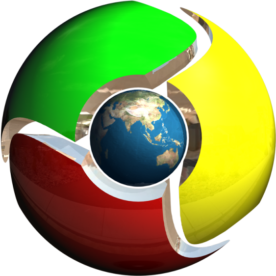 Google Chrome Logowith Earth PNG image