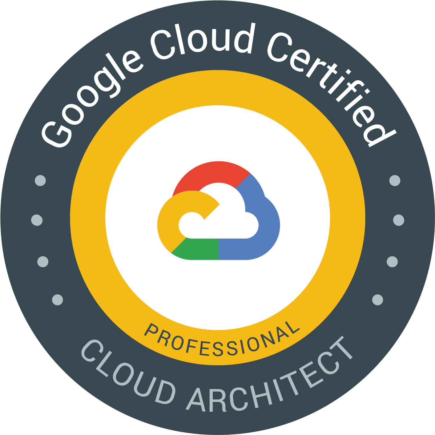 Google Cloud Certified Professional Cloud Architect Badge PNG image