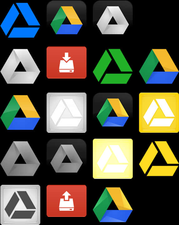 Google Drive Icon Evolution PNG image