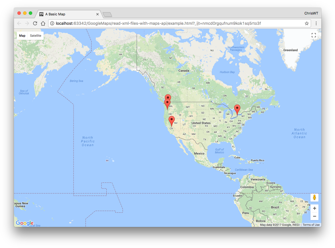 Google Maps Red Pin Markers Screenshot PNG image