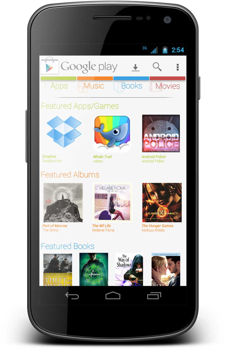 Google Play Store Interfaceon Smartphone PNG image