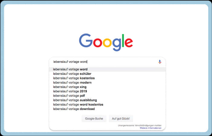 Google Search Autocomplete Suggestions PNG image
