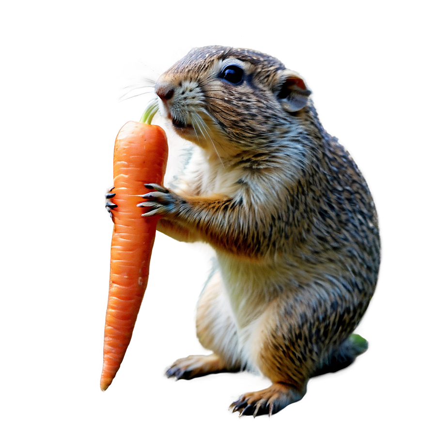 Gopher Eating Carrot Png 06292024 PNG image