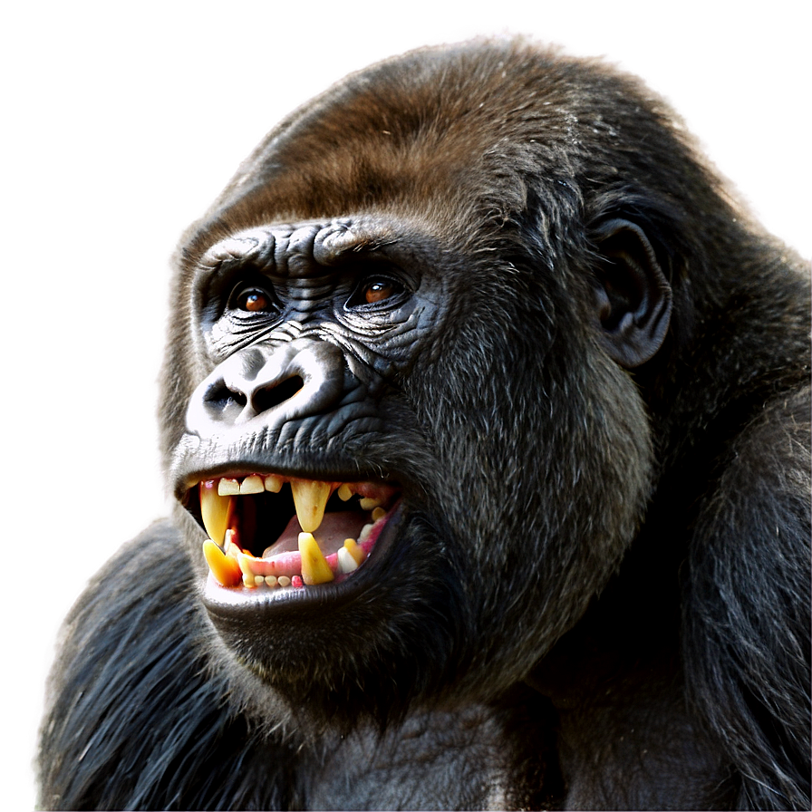 Gorilla Showing Teeth Png Mfe PNG image