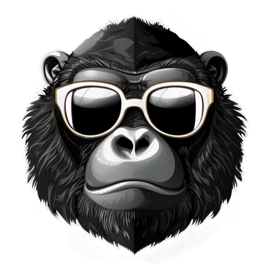 Gorilla Wearing Sunglasses Png 06282024 PNG image