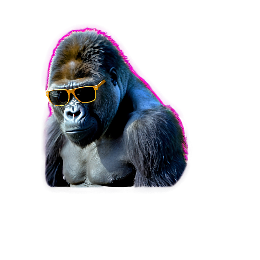 Gorilla Wearing Sunglasses Png Sqj PNG image